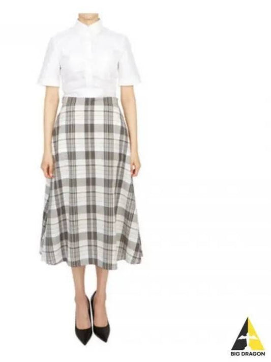 Women s Oxford Short Sleeve Shirt Long Dress FDSD84C F0171 035 - THOM BROWNE - BALAAN 1