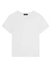 Women's Tiny Cotton Short Sleeve T-Shirt White - THEORY - BALAAN 2