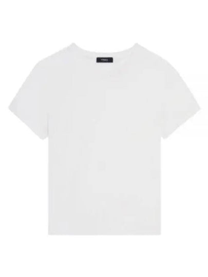 Women's Tiny Cotton Short Sleeve T-Shirt White - THEORY - BALAAN 2