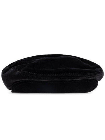 Dolce & Gabbana Velvet Flat Cap, Men's, Black - DOLCE&GABBANA - BALAAN 1