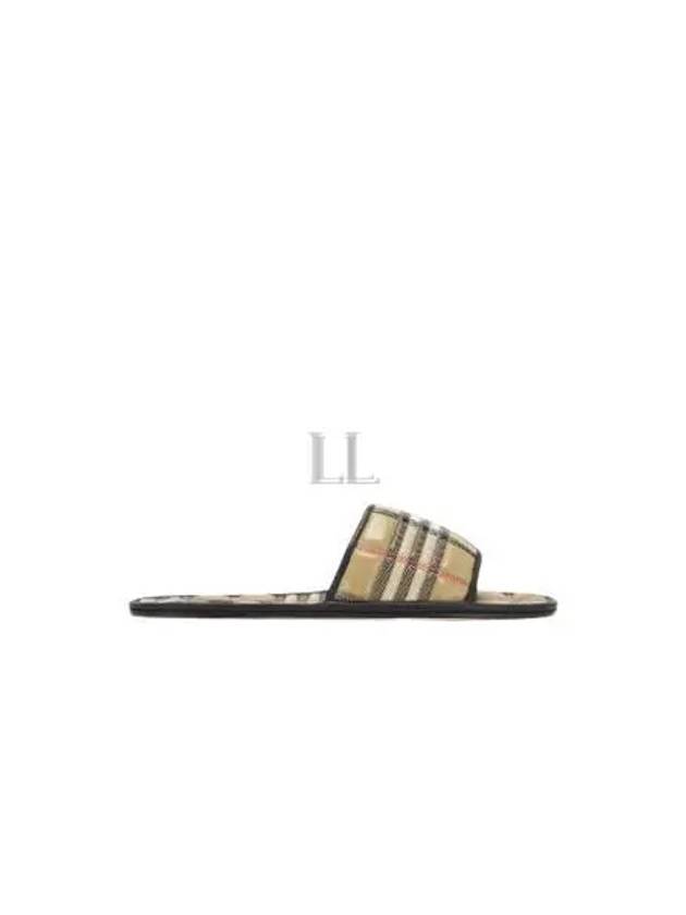 Check Quilted Slippers Beige - BURBERRY - BALAAN 2