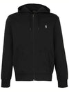 Embroidered Logo Zip Up Hoodie Black - POLO RALPH LAUREN - BALAAN 2