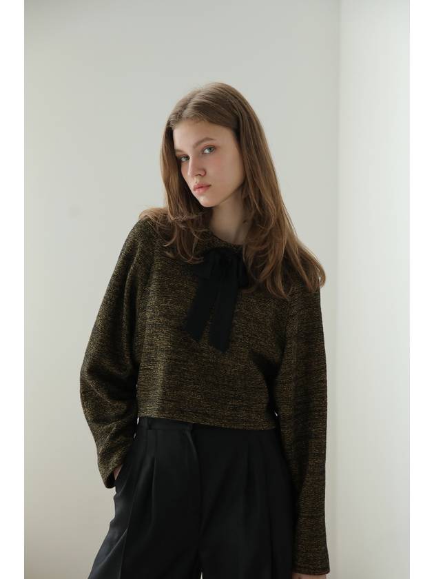 Caigienne Ribbon Point Crop Sweater - CAHIERS - BALAAN 1