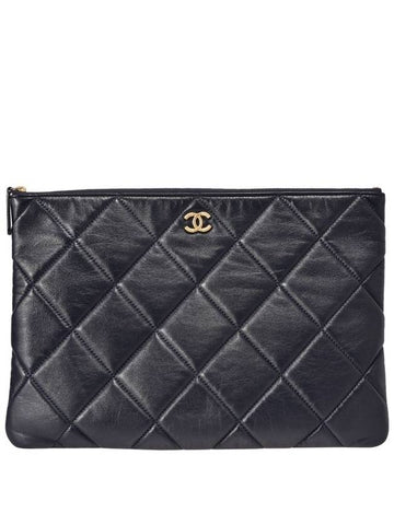 Women s Big Quilted Navy Clutch No 28 - CHANEL - BALAAN 1