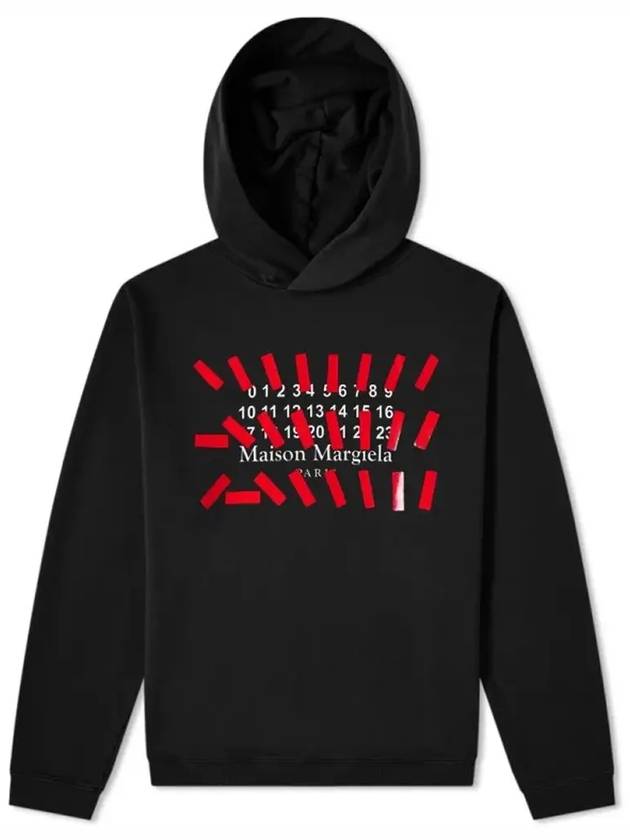 Number Logo Printing Cotton Hoodie Black - MAISON MARGIELA - BALAAN 3