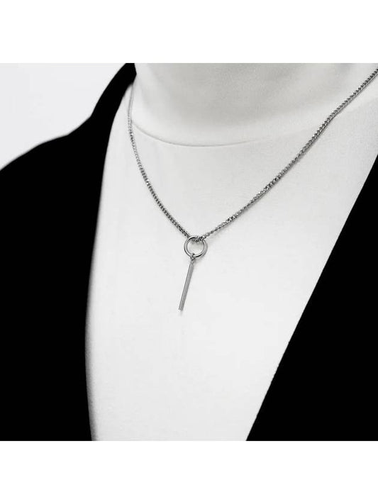 CLEF M COS Stick Bar Surgical Steel Necklace Silver - BASSCLEF - BALAAN 2