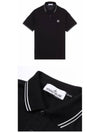 Stretch Cotton Pique Short Sleeve Polo Shirt Black - STONE ISLAND - BALAAN 5