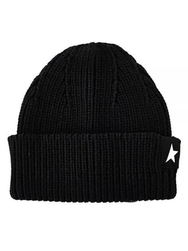 Star Logo Ribbed Beanie Black - GOLDEN GOOSE - BALAAN 2