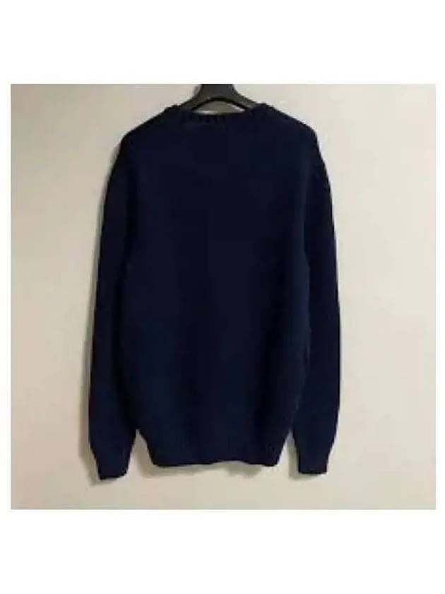 30 points suede patch wool cashmere sweater blue - POLO RALPH LAUREN - BALAAN 2