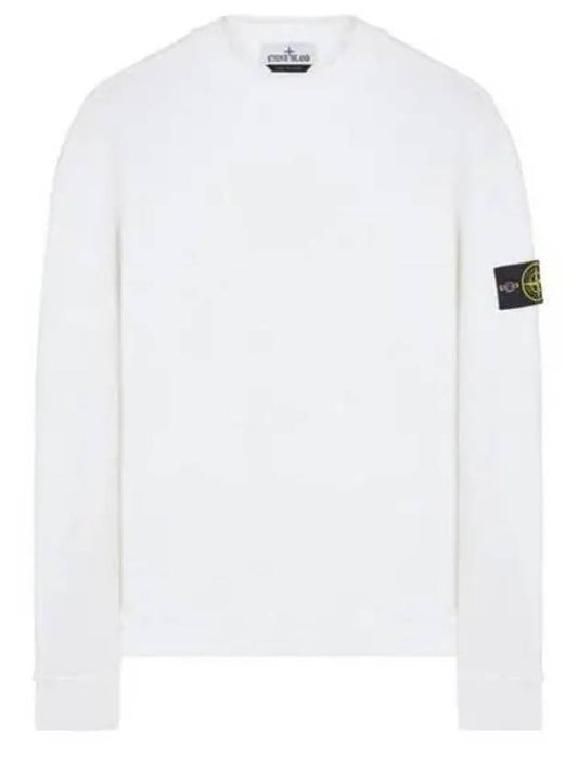 Stretch Cotton Fleece Mock Turtleneck Sweatshirt White - STONE ISLAND - BALAAN 2