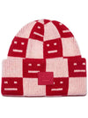 Pattern Wool Beanie Red - ACNE STUDIOS - BALAAN 3