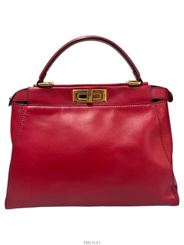 Clover Peekaboo medium bag 8BN226 red gold plated - FENDI - BALAAN 1