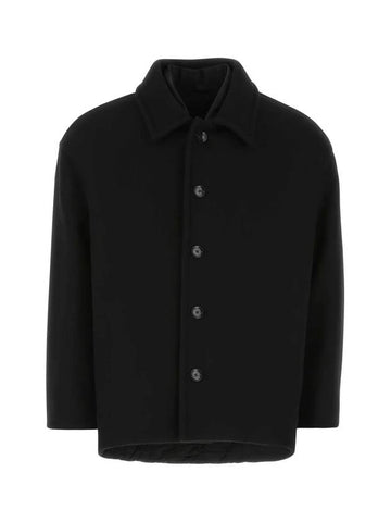 virgin wool blend short single coat black - VALENTINO - BALAAN 1