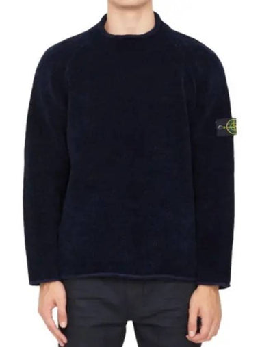 Wappen patch turtleneck knit navy light yellow 7715513A5 - STONE ISLAND - BALAAN 1