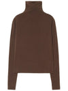 Soft turtleneck neck polar t shirt brown - LESEIZIEME - BALAAN 3