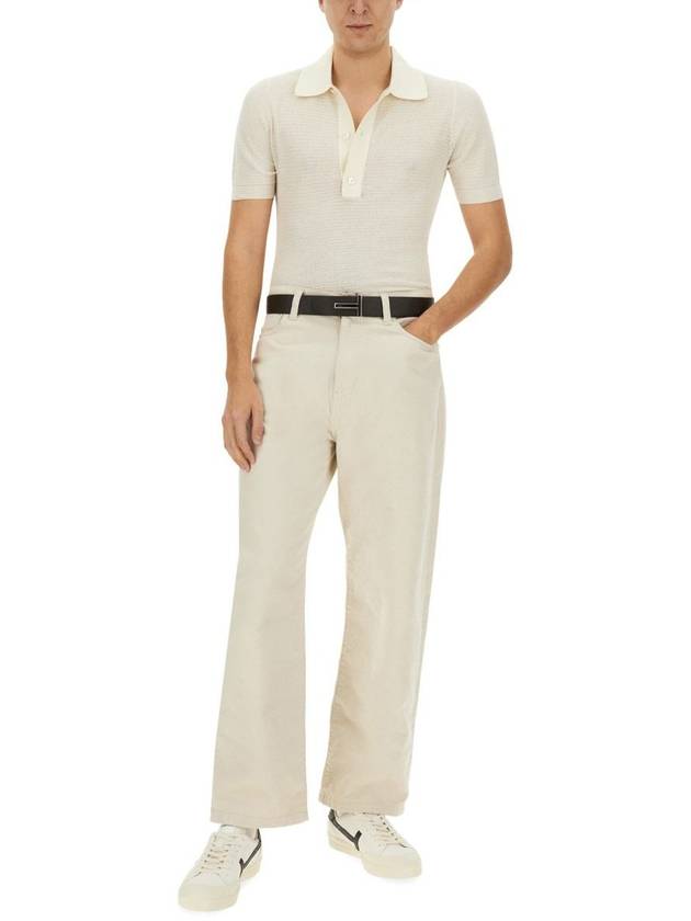 Tom Ford Cotton And Silk Polo Shirt - TOM FORD - BALAAN 2