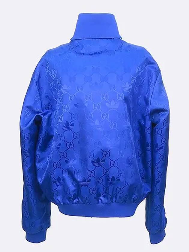 705756 x Adidas GG Trefoil Jacquard Cobalt Blue Jacket - GUCCI - BALAAN 3