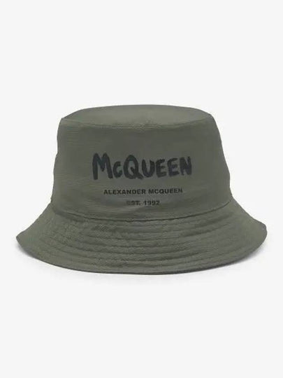 Graffiti Logo Bucket Hat Khaki - ALEXANDER MCQUEEN - BALAAN 2