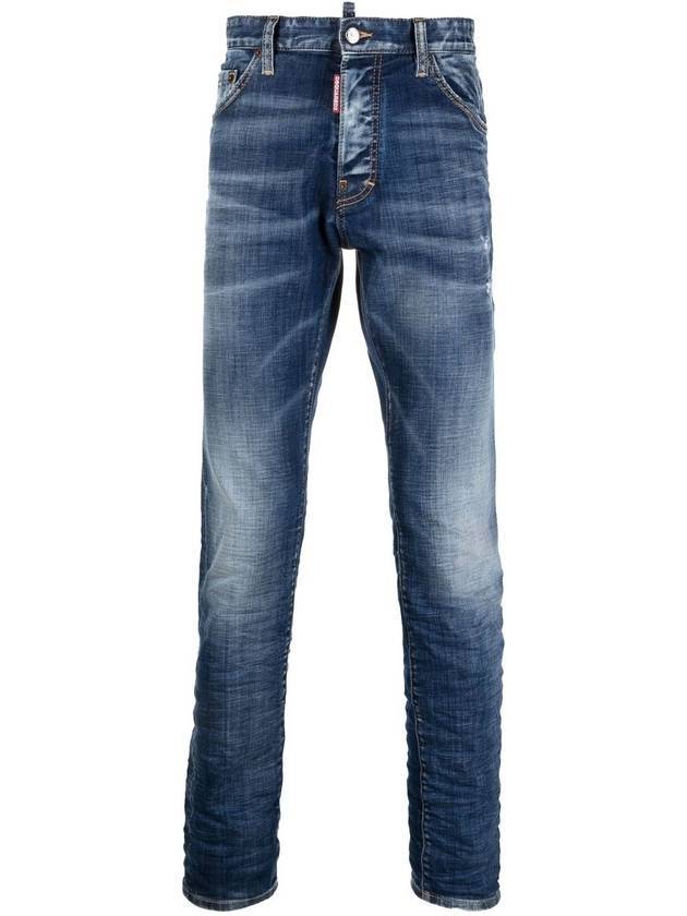 Men's Cat Washing Cool Guy Jeans Blue - DSQUARED2 - BALAAN 1