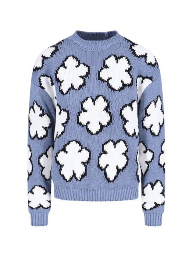 Boke Flower Cotton Sweatshirt Blue - KENZO - BALAAN 2