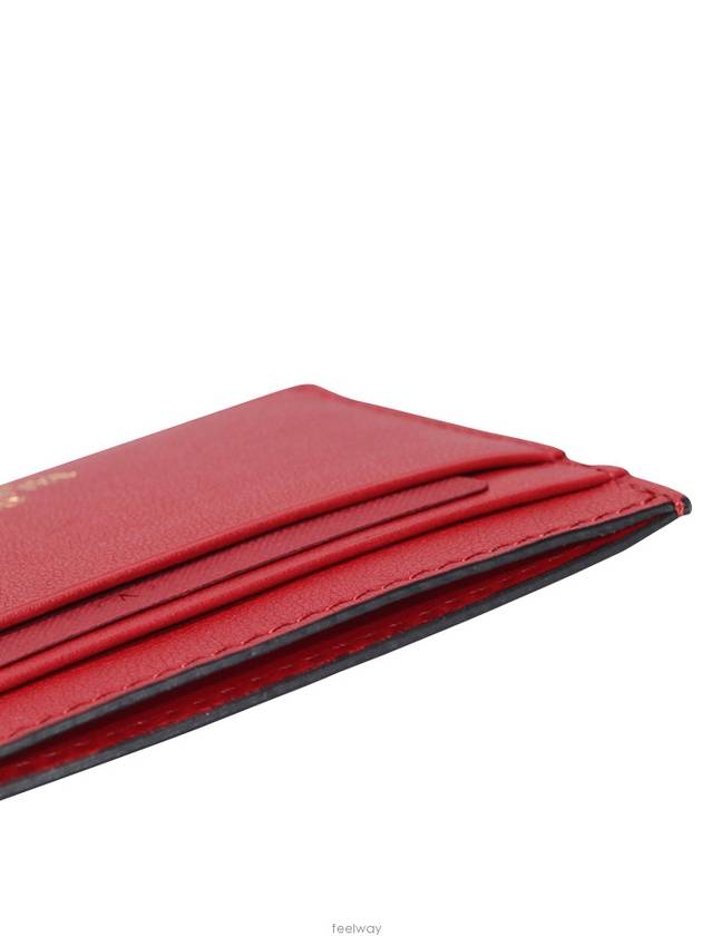 Rockstud Card Wallet Red - VALENTINO - BALAAN 6