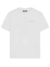 Men's Gold Star Glitter Logo Short Sleeve T-Shirt White - GOLDEN GOOSE - BALAAN 2