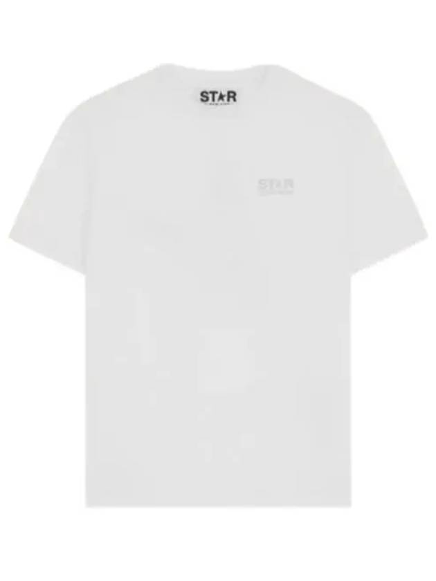 Men's Gold Star Glitter Logo Short Sleeve T-Shirt White - GOLDEN GOOSE - BALAAN 2