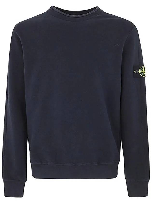 Stretch Cotton Fleece Mock Turtleneck Sweatshirt Navy - STONE ISLAND - BALAAN 2