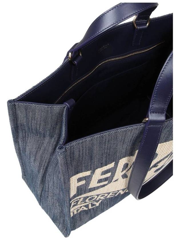 Salvatore Ferragamo Denim Tote Bag - SALVATORE FERRAGAMO - BALAAN 4