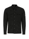 Lens Wappen Pocket Long Sleeve Shirt Black - CP COMPANY - BALAAN 2