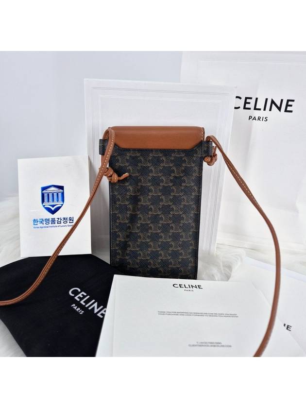 Triomphe flap phone holder cross bag - CELINE - BALAAN 3