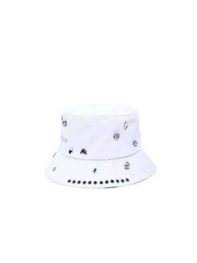 Feng Chen Wang Logo Piercing Cotton Bucket Hat FUS15AC28W WHITE - FENG CHEN WANG - BALAAN 4