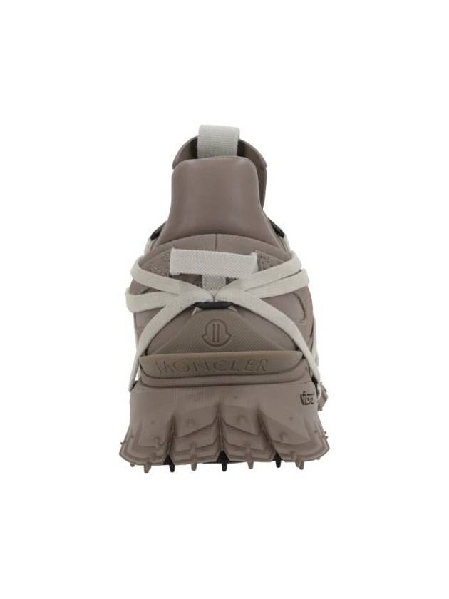 Rick Owens Trailgrip Megalace Leather Low Top Sneakers Taupe - MONCLER - BALAAN 4