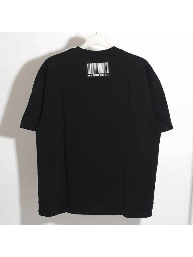 Rubber Barcode Patch Short Sleeve T-Shirt Black - VETEMENTS - BALAAN 3