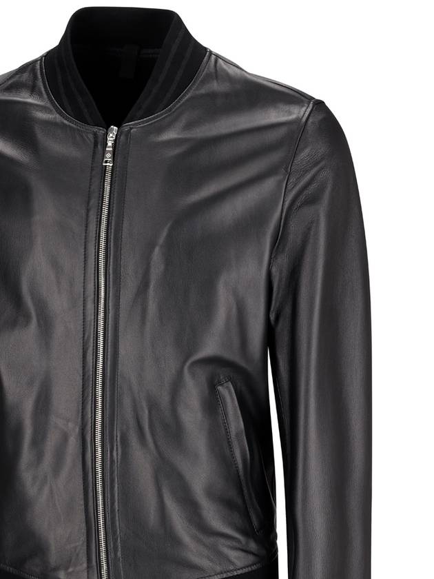 BLACK LEATHER JACKET - TAGLIATORE - BALAAN 3