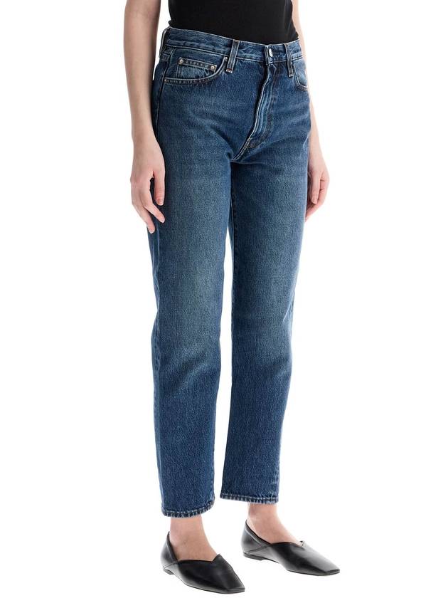 Women's Twisted Seam Straight Jeans Blue - TOTEME - BALAAN 3