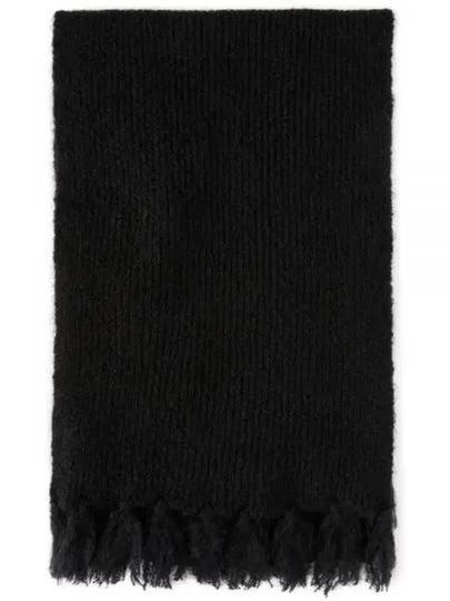 Fringe Knit Scarf Black - MSGM - BALAAN 2