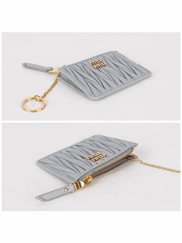 Matelasse zipper card wallet Perla - MIU MIU - BALAAN 4