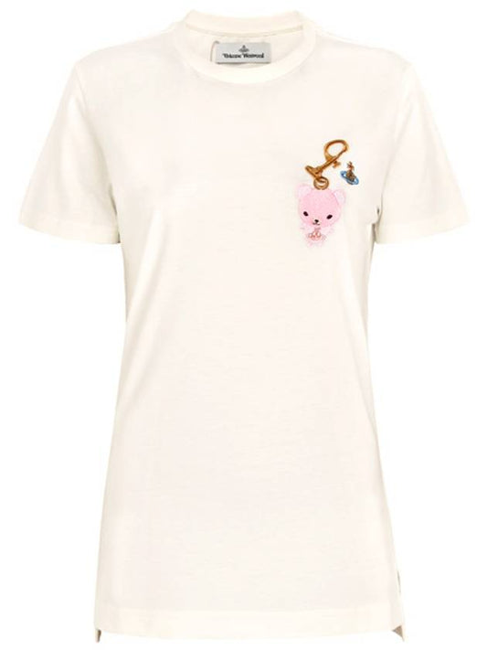 ORB Bear Short Sleeve T-Shirt White - VIVIENNE WESTWOOD - BALAAN 1