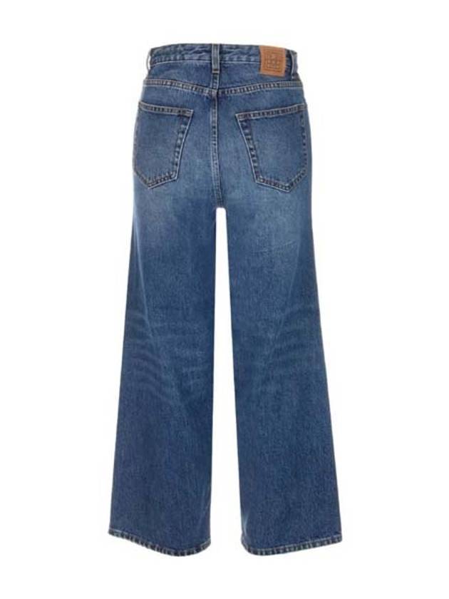 High-Rise Cropped Jeans Blue - TOTEME - BALAAN 3