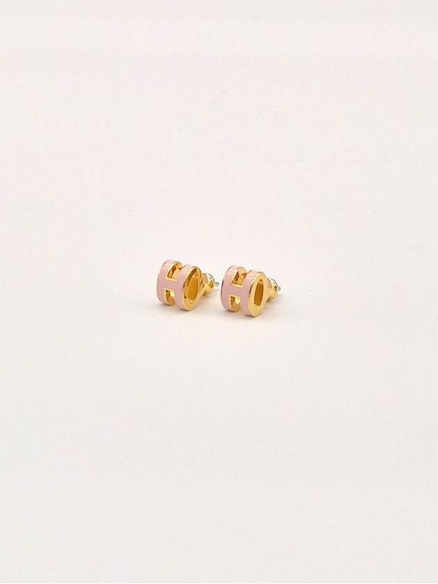 Mini Pop H Earrings Gold Rose Dragee - HERMES - BALAAN 5