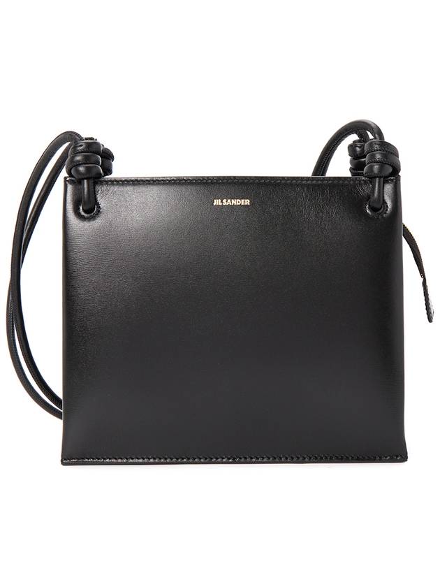 Giro Knotted Leather Small Shoulder Bag Black - JIL SANDER - BALAAN 2