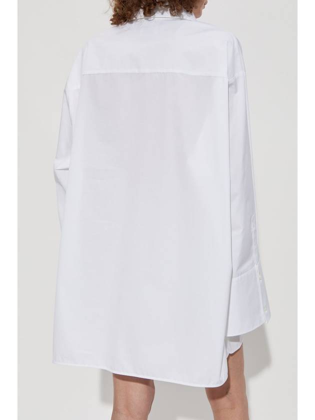 Off-White Shirt Dress With Pockets, Women's, White - OFF WHITE - BALAAN 4