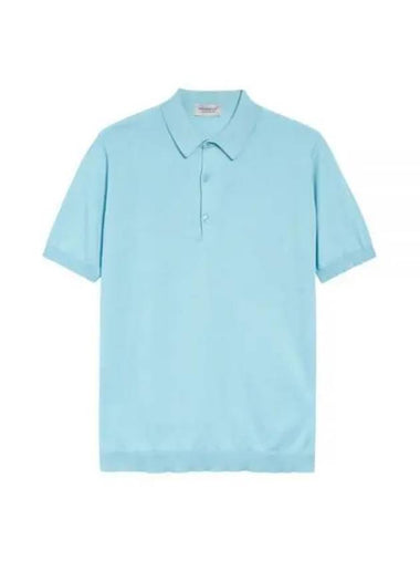 ADRIAN BLUE SPRING Polo Knit - JOHN SMEDLEY - BALAAN 1