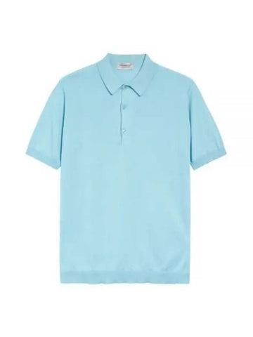 ADRIAN BLUE SPRING Polo Knit - JOHN SMEDLEY - BALAAN 1