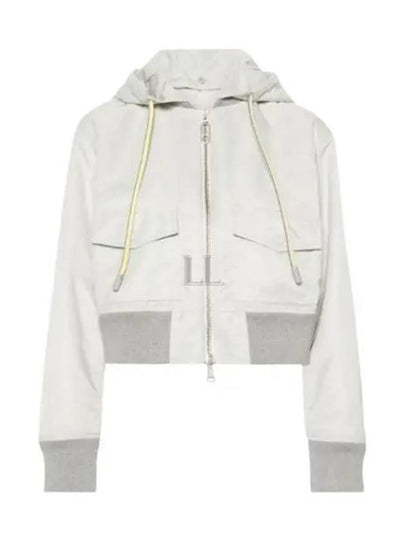 Briseo Satin Bomber Jacket Light Grey - MONCLER - BALAAN 2