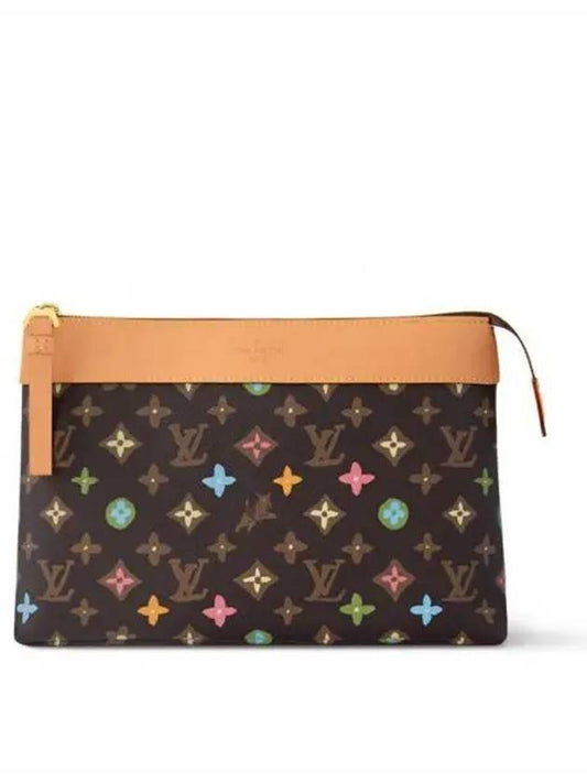 Pochette Voyage Souple Monogram Order Canvas Pouch Bag Chocolate - LOUIS VUITTON - BALAAN 2