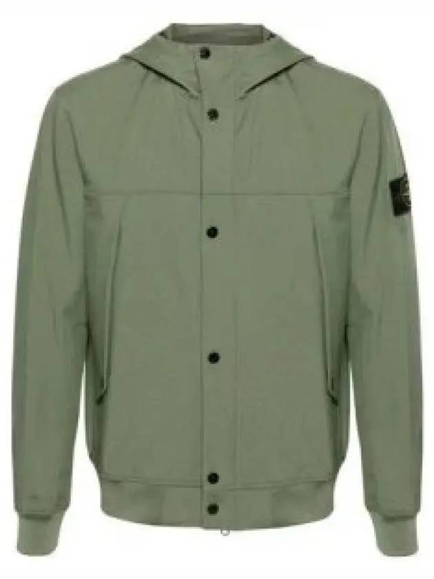 Light Soft Shell R E Dye Technology In Recycled Polyester Hooded Jacket Green - STONE ISLAND - BALAAN 2