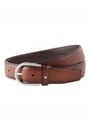 Round Buckle Cutting Business Belt Brown - MONTBLANC - BALAAN 1