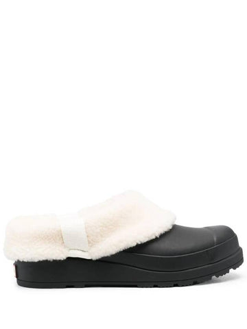 Play Insulated Shearling-Lined Clog Slippers Black - HUNTER - BALAAN 1